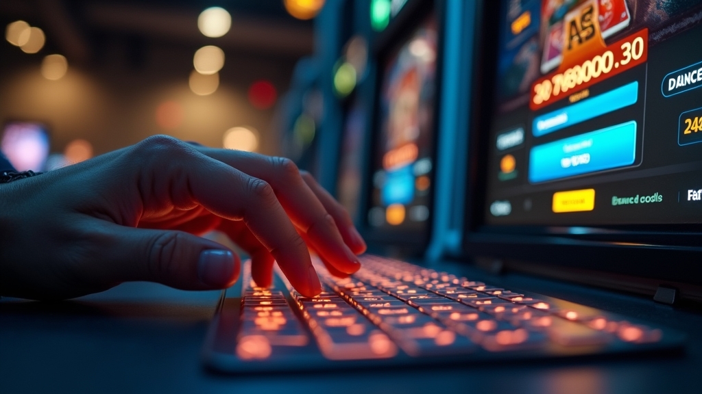 Formulario de registro con código promocional en un casino oscuro